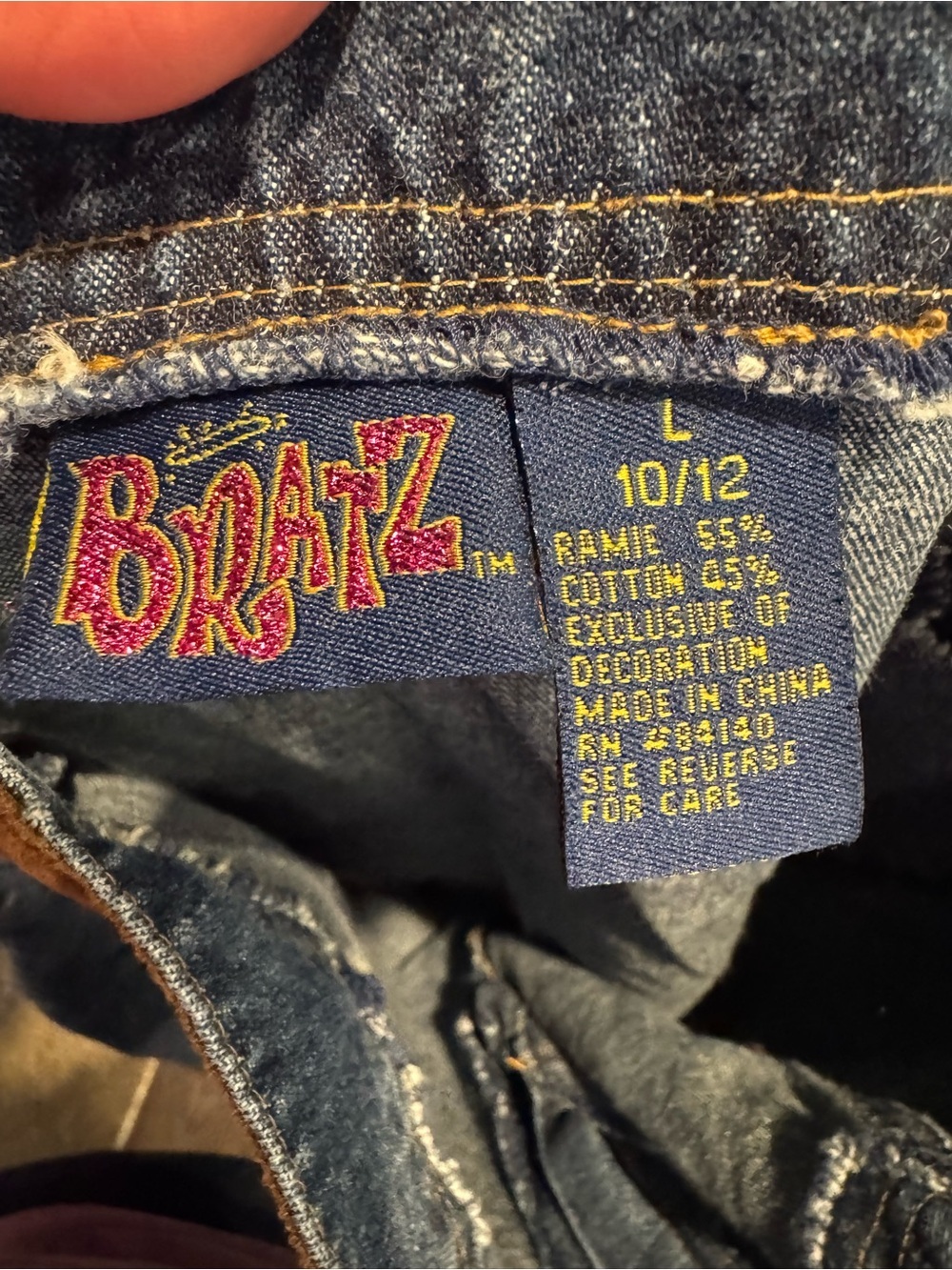 Bratz Denim Skirt Youth 10/12 Y2K Lace Up Western Jean 2002 Y2K - Picture 4 of 5